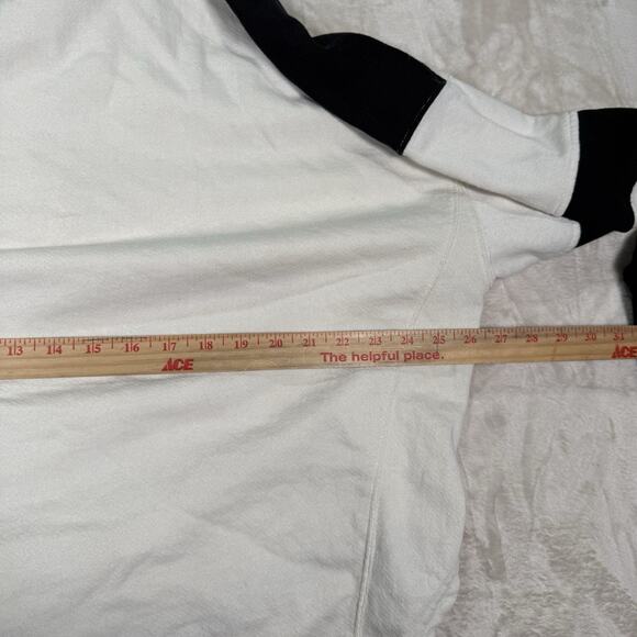 Free People Movement Warm Down Colorblock Pullover Sweatshirt Size M Black Ivory - Picture 6 of 9